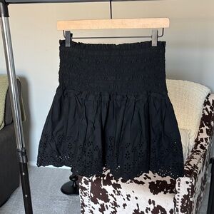 GAP Black Mini Skirt with Eyelet Hem